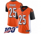 Men's Cincinnati Bengals #25 Giovani Bernard Orange Alternate Vapor Untouchable Limited Player 100th Season Football Jersey