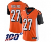 Men's Cincinnati Bengals #27 Dre Kirkpatrick Orange Alternate Vapor Untouchable Limited Player 100th Season Football Jersey
