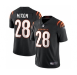 Men's Cincinnati Bengals #28 Joe Mixon 2021 Black Vapor Limited Stitched Football Jersey
