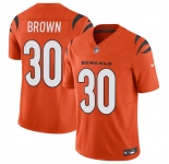 Men's Cincinnati Bengals #30 Chase Brown Orange 2024 F.U.S.E Vapor Untouchable Limited Stitched Jersey