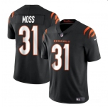 Men's Cincinnati Bengals #31 Zack Moss Black Vapor Untouchable Limited Stitched Jersey