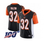 Men's Cincinnati Bengals #32 Mark Walton Black Team Color Vapor Untouchable Limited Player 100th Season Football Jersey
