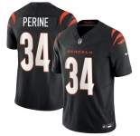 Men's Cincinnati Bengals #34 Samaje Perine Black 2025 F.U.S.E. Vapor Untouchable Limited Stitched Football Jersey
