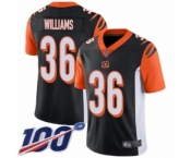 Men's Cincinnati Bengals #36 Shawn Williams Black Team Color Vapor Untouchable Limited Player 100th Season Football Jersey