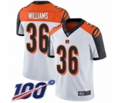 Men's Cincinnati Bengals #36 Shawn Williams White Vapor Untouchable Limited Player 100th Season Football Jersey