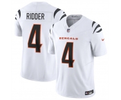 Men's Cincinnati Bengals #4 Desmond Ridder White 2025 F.U.S.E. Vapor Untouchable Limited Football Stitched Jersey