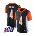 Men's Cincinnati Bengals #4 Randy Bullock Black Team Color Vapor Untouchable Limited Player 100th Season Football Jersey
