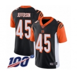 Men's Cincinnati Bengals #45 Malik Jefferson Black Team Color Vapor Untouchable Limited Player 100th Season Football Jersey