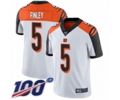 Men's Cincinnati Bengals #5 Ryan Finley White Vapor Untouchable Limited Player 100th Season Football Jersey