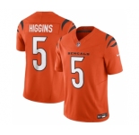 Men's Cincinnati Bengals #5 Tee Higgins Orange 2023 F.U.S.E. Vapor Untouchable Limited Stitched Jersey