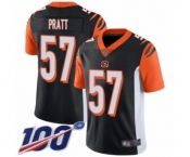 Men's Cincinnati Bengals #57 Germaine Pratt Black Team Color Vapor Untouchable Limited Player 100th Season Football Jersey