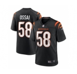 Men's Cincinnati Bengals #58 Joseph Ossai Black Football Stitched Game Jersey