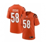 Men's Cincinnati Bengals #58 Joseph Ossai Orange Football Stitched Game Jersey