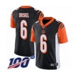 Men's Cincinnati Bengals #6 Jeff Driskel Black Team Color Vapor Untouchable Limited Player 100th Season Football Jersey