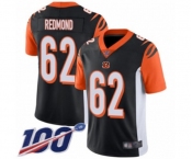 Men's Cincinnati Bengals #62 Alex Redmond Black Team Color Vapor Untouchable Limited Player 100th Season Football Jersey