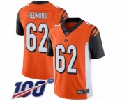 Men's Cincinnati Bengals #62 Alex Redmond Orange Alternate Vapor Untouchable Limited Player 100th Season Football Jersey