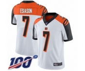 Men's Cincinnati Bengals #7 Boomer Esiason White Vapor Untouchable Limited Player 100th Season Football Jersey