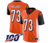 Men's Cincinnati Bengals #73 Jonah Williams Orange Alternate Vapor Untouchable Limited Player 100th Season Football Jersey
