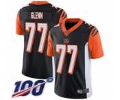 Men's Cincinnati Bengals #77 Cordy Glenn Black Team Color Vapor Untouchable Limited Player 100th Season Football Jersey