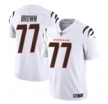 Men's Cincinnati Bengals #77 Trent Brown White Vapor Untouchable Limited Stitched Jersey