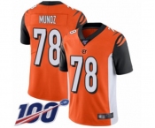 Men's Cincinnati Bengals #78 Anthony Munoz Orange Alternate Vapor Untouchable Limited Player 100th Season Football Jersey