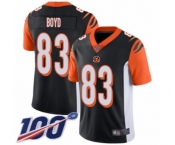 Men's Cincinnati Bengals #83 Tyler Boyd Black Team Color Vapor Untouchable Limited Player 100th Season Football Jersey