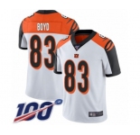 Men's Cincinnati Bengals #83 Tyler Boyd White Vapor Untouchable Limited Player 100th Season Football Jersey