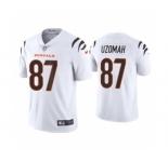 Men's Cincinnati Bengals #87 C.J. Uzomah 2021 New White Vapor Untouchable Limited Stitched Football Jersey