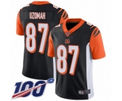 Men's Cincinnati Bengals #87 C.J. Uzomah Black Team Color Vapor Untouchable Limited Player 100th Season Football Jersey
