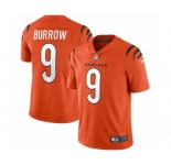 Men's Cincinnati Bengals #9 Joe Burrow 2021 Orange Vapor Limited Stitched Football Jersey