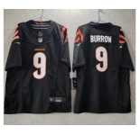 Men's Cincinnati Bengals #9 Joe Burrow Black 2023 F.U.S.E. Vapor Untouchable Limited Stitched Jersey