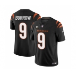 Men's Cincinnati Bengals #9 Joe Burrow Black 2023 F.U.S.E. With 4-Star C Patch Vapor Untouchable Limited Football Stitched Jersey