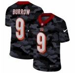 Men's Cincinnati Bengals #9 Joe Burrow Camo 2020 Nike Limited Jersey