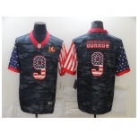 Men's Cincinnati Bengals #9 Joe Burrow Camo Flag Nike Limited Jersey
