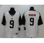 Men's Cincinnati Bengals #9 Joe Burrow White 2020 Color Rush Stitched NFL Nike Limited Jersey