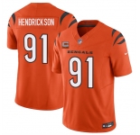 Men's Cincinnati Bengals #91 Trey Hendrickson Orange 2025 F.U.S.E. With 1-Star C Patch Vapor Untouchable Limited Stitched Football Jersey