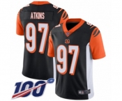 Men's Cincinnati Bengals #97 Geno Atkins Black Team Color Vapor Untouchable Limited Player 100th Season Football Jersey