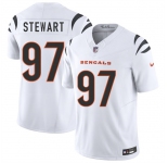 Men's Cincinnati Bengals #97 Shemar Stewart White 2025 Draft F.U.S.E. Vapor Untouchable Limited Football Stitched Jersey