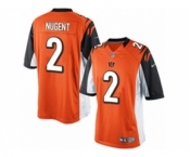 Men's Nike Cincinnati Bengals #2 Mike Nugent Limited Orange Alternate NFL Jersey
