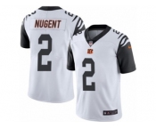 Men's Nike Cincinnati Bengals #2 Mike Nugent Limited White Rush NFL Jersey