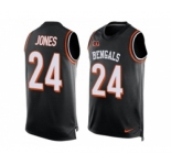 Men's Nike Cincinnati Bengals #24 Adam Jones Limited Black Player Name & Number Tank Top NFL Jersey
