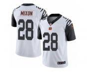 Men's Nike Cincinnati Bengals #28 Joe Mixon Limited White Rush NFL Jersey