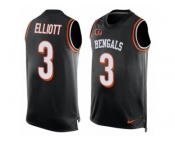 Men's Nike Cincinnati Bengals #3 Jake Elliott Limited Black Player Name & Number Tank Top NFL Jersey