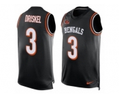 Men's Nike Cincinnati Bengals #3 Jeff Driskel Limited Black Player Name & Number Tank Top NFL Jersey