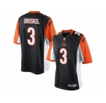 Men's Nike Cincinnati Bengals #3 Jeff Driskel Limited Black Team Color NFL Jersey