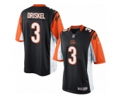 Men's Nike Cincinnati Bengals #3 Jeff Driskel Limited Black Team Color NFL Jersey