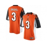 Men's Nike Cincinnati Bengals #3 Jeff Driskel Limited Orange Alternate NFL Jersey