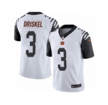 Men's Nike Cincinnati Bengals #3 Jeff Driskel Limited White Rush NFL Jersey