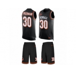 Men's Nike Cincinnati Bengals #30 Cedric Peerman Limited Black Tank Top Suit NFL Jersey