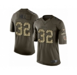 Men's Nike Cincinnati Bengals #32 Jeremy Hill Limited Green Salute to Service NFL Jersey